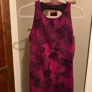Lole Pink Tie Dye Workout Tank w/shelf